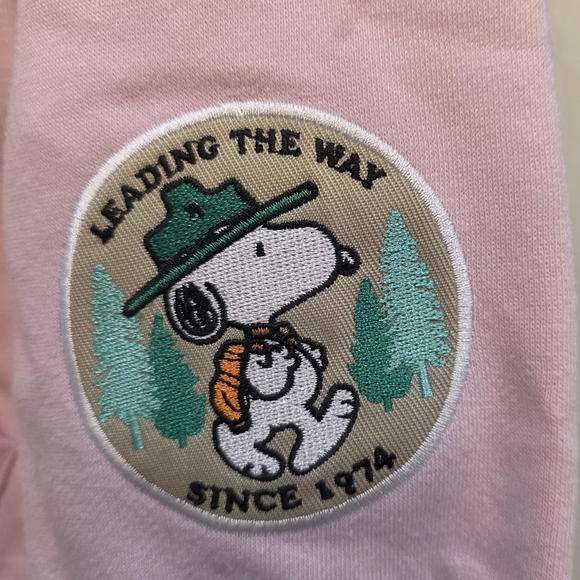 Peanuts Light Pink Woman's Hoodie with Snoopy - Picture 3 of 3